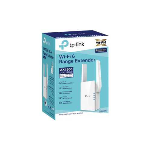 dbff9d_02b21b172ce14c158b44c9a0aaddd16amv2.png Extensor de Rango Tp-Link RE505X Wi-Fi 6 AX1500 Easy Mesh