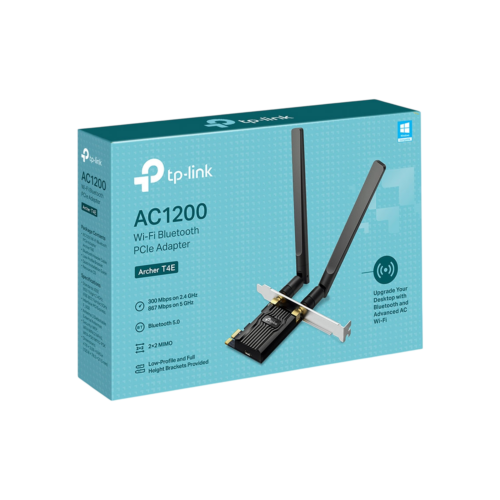 Adaptador TP-Link Archer T4E AC1200 PCIe Wifi 5 + Bluetooth 5.0