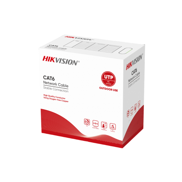 Bobina de Cable UTP Exterior HikVision 305 Metros Cat.6 DS-1LN6OUSPE