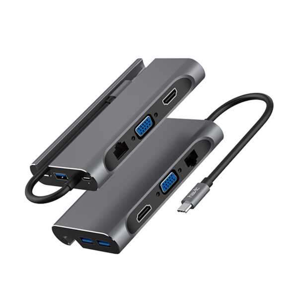 Hub Havit HB4001 Tipo C HDMI-VGA-RJ45-USB