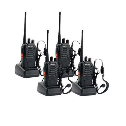 2 Pares de Radios Baofeng Transmisor Manos Libres Bf-888s