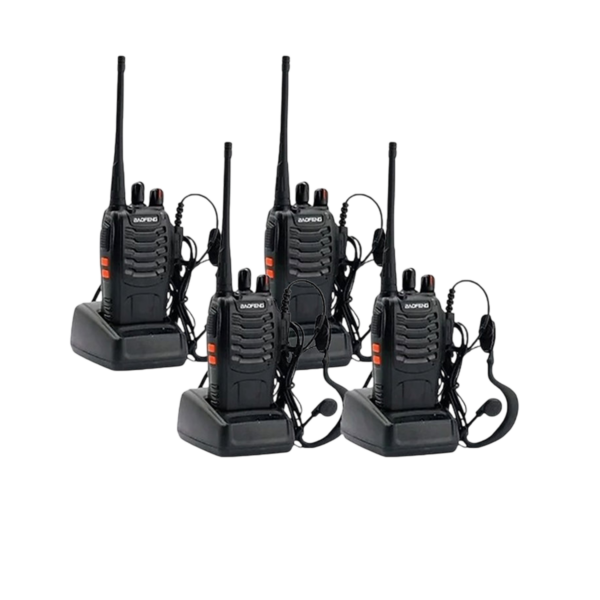 2 Pares de Radios Baofeng Transmisor Manos Libres Bf-888s