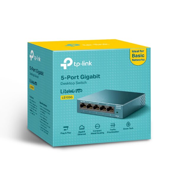 Switch Tp-Link 5 puertos ls105g 10/100/1000