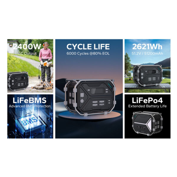 Estacion de Poder Marsriva MP24 2400W / 51200mAh