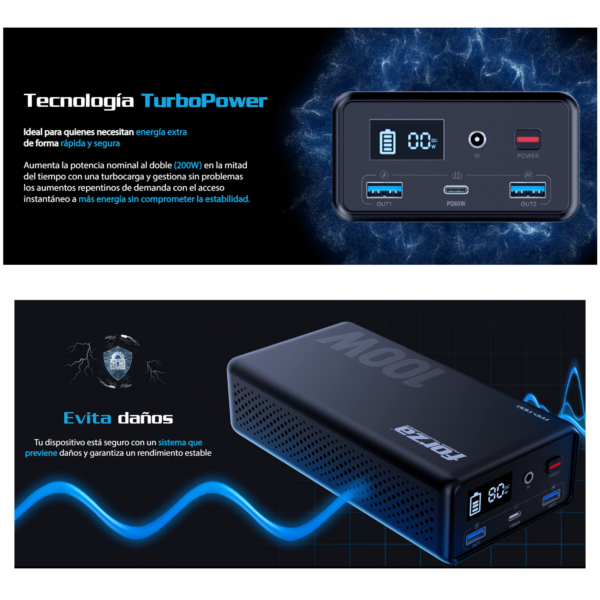 dbff9d_444670ba0ab54895870a3c04ae31268bmv2.png Estacion de Poder Portatil Forza TITAN FPP-T100 100W-1AC