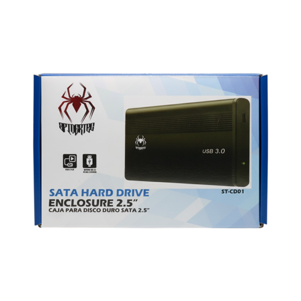 dbff9d_4a924fec89654bf8b532fc57f43548c0mv2.png Case Externo 2.5" SpiderTec HDD/ SSD