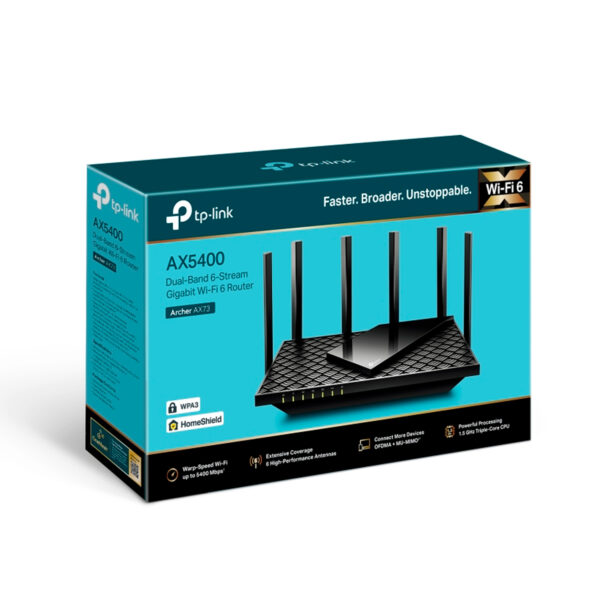 Router Tp-Link Archer AX73 AX5400 WiFi 6 de 6 antenas