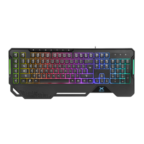 Teclado Delux k9600 Gaming black+rGB