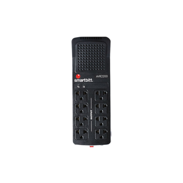 Regulador de voltaje Smartbitt 2200va 1100w 8 tomas