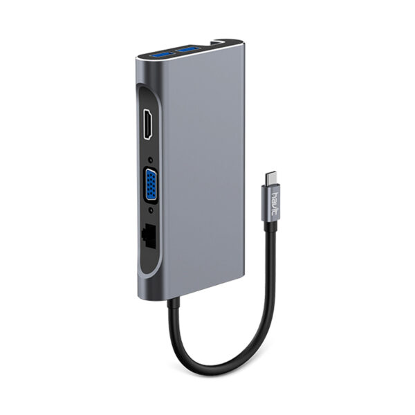 Hub Havit HB4001 Tipo C HDMI-VGA-RJ45-USB
