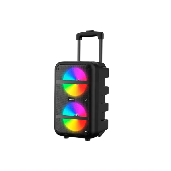dbff9d_68aec80bd4194db89dd6c092132d056amv2.png Corneta Havit Sq116bt Bluetooth RGB Para Exteriores