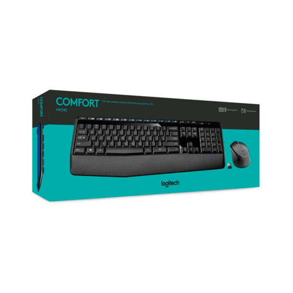 Combo teclado y mouse Logitech MK345 Inalambrico