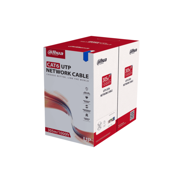 Bobina de Cable UTP Interior Dahua 305 Metros Cat.6 DH-PFM920I-6UN-C