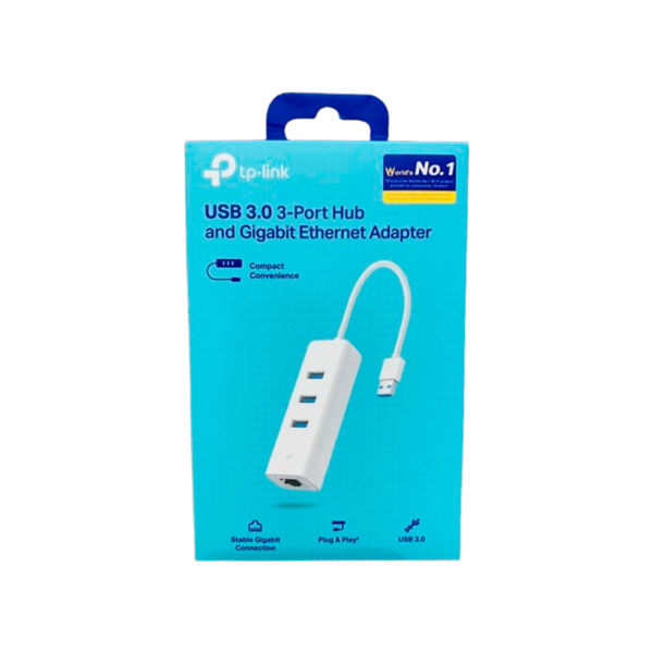 Adaptador Tp-Link UE330 con 3 USB 3.0 y Puerto Ethernet Gigabit