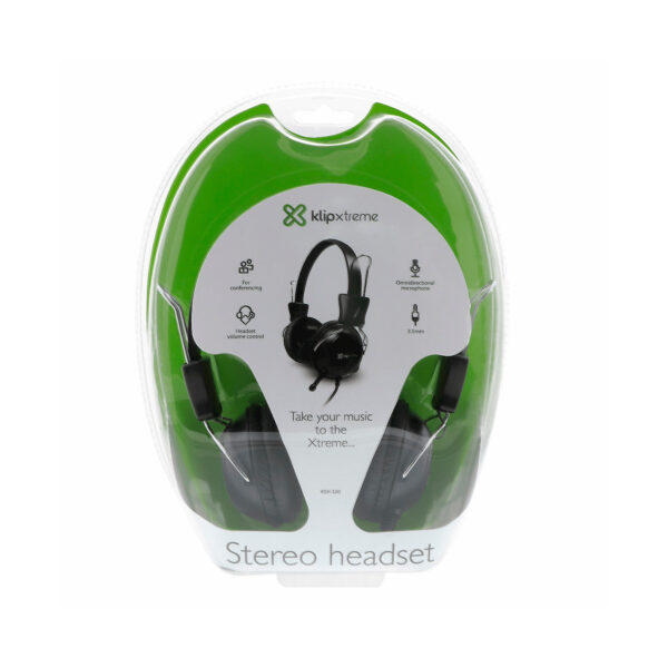 Audifono Microfono Klip Xtreme Ksh-320 Stereo Alambrico Black
