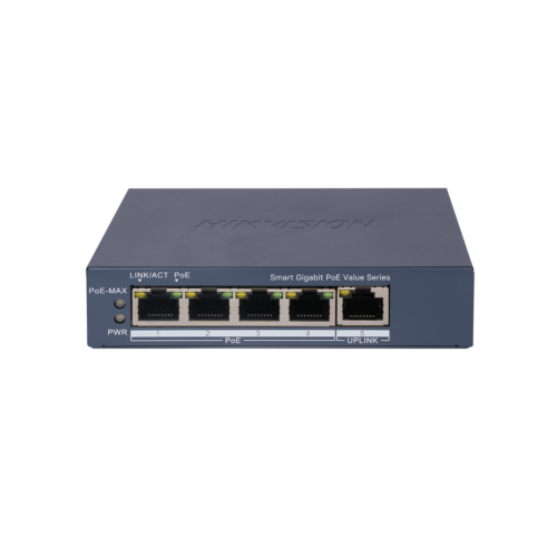 Switch Hikvision 4 Puertos Gigabit + PoE DS-3E1505P-EI/M