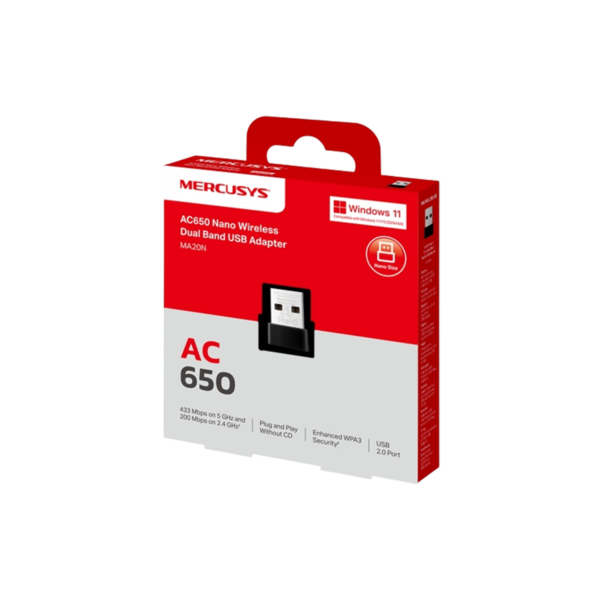 dbff9d_c2015d32ee8b4565b0078d9a2444dabdmv2.png Receptor WiFi Mercusys MA20N AC650 Nano Dual Band