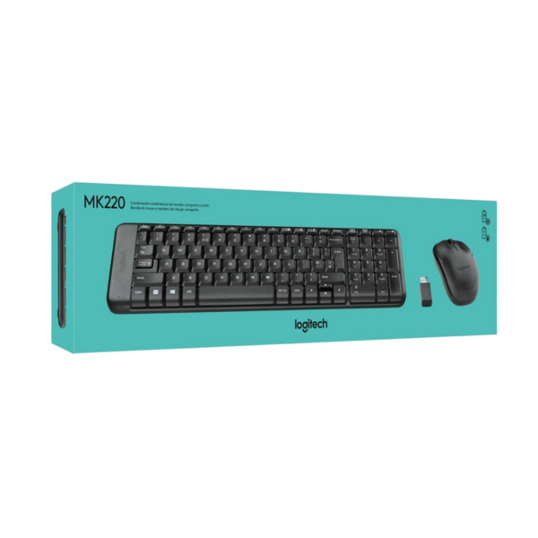 Combo Teclado y Mouse Logitech MK220 Inalámbrico