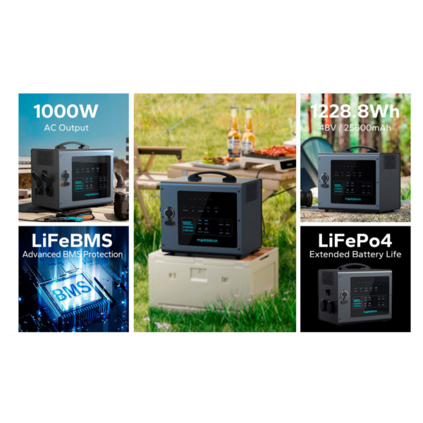 Estacion de Poder Marsriva MP10 1000W / 25600mAh