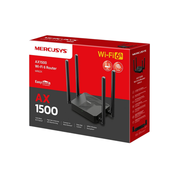 Router Mercusys MR62X AX1500 WiFi 6 Dual Band