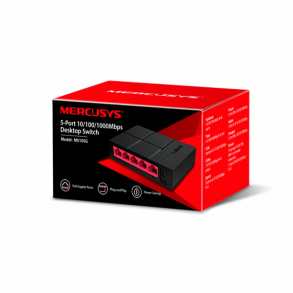 Switch Mercusys 5 Puertos MS105G Gigabit
