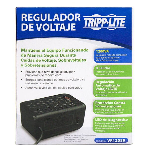 Regulador de voltaje Tripp-lite vr1208r