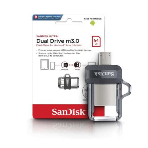 dcd309_8bf076f2947e4b4895110898d74142d1mv2.jpg Pendrive 64GB Dual Drive Micro Sandisk M3.0 For Android