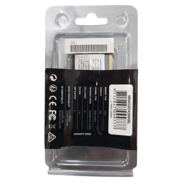 Memoria Ram Laptop PNY DDR4 4GB 2666mhz Pc4 21300