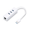 Adaptador Tp-Link UE330 con 3 USB 3.0 y Puerto Ethernet Gigabit