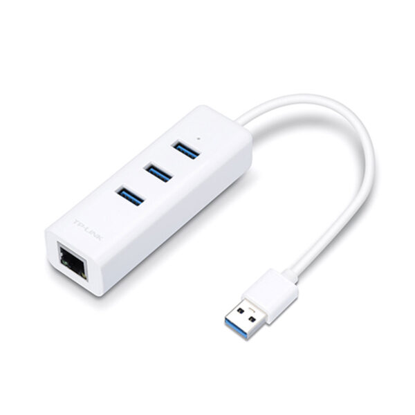 Adaptador Tp-Link UE330 con 3 USB 3.0 y Puerto Ethernet Gigabit